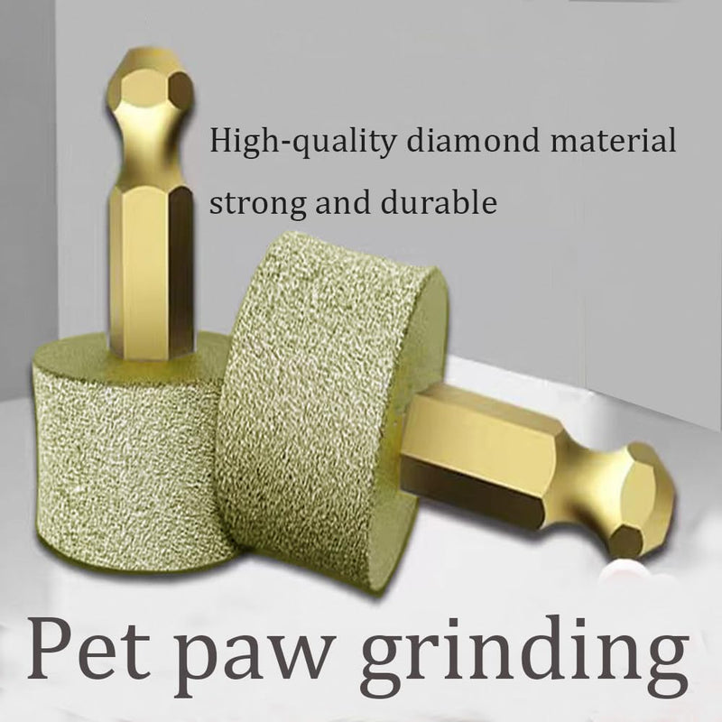 3 Pack Dog Nail Grinder Replacement Head, Pet Nail Grinder Diamond Tip Replacement, Professional Spare Grinding Head for Electric Pet Paw Trimmer Nail Grinder, Dog Claw Smoothing Grinder Bits - PawsPlanet Australia