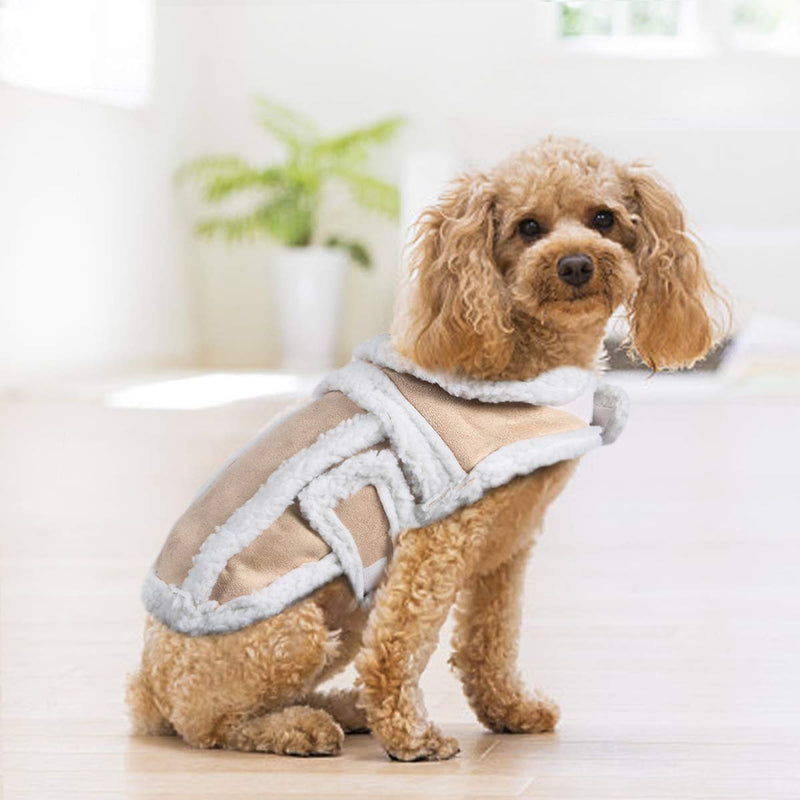 Namsan Medium-Large Dog Coat for Winter, Fleece Dog Jackets with Leash Hole Large Breeds, Warm Doggie Coats for Medium Dogs, Dogs Vest with Adjustable Magic Tape, Easy to Wear, L L(Chest 26.5"-31")