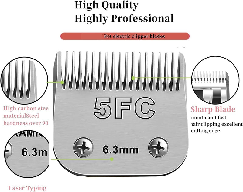 size 40/10 Detachable Pet Dog grooming Ceramic Blades Compatible with Oster A5,Wahl KM10 Series clipper,Cut Length 1/100 to 1/16 in,2 Count 10/40 - PawsPlanet Australia