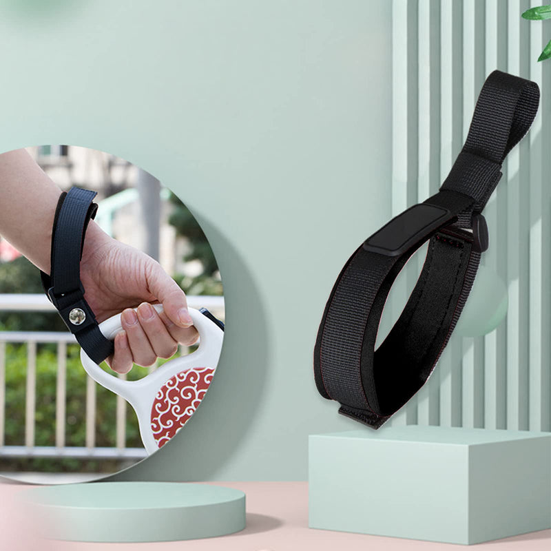 Hands Free Adjustable Wrist Strap,Suitable for Any Dog Leashes with Adopts Design,Soft and Comfortable Diving Fabric Wrist Strap for Retractable Dog Leash (Classic Black) Cool Black - PawsPlanet Australia