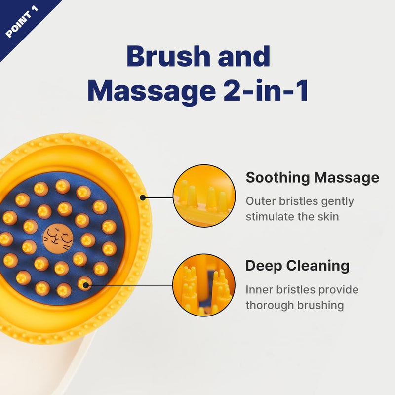 [PETHROOM] Premium Healing Silicone Grooming Brush | Safe and Gentle Deshidding Tool for Cats and Dogs | Durable and Portable Pet Brush for Long, Short, or Tangled Fur | Soft Massage Detangler - PawsPlanet Australia