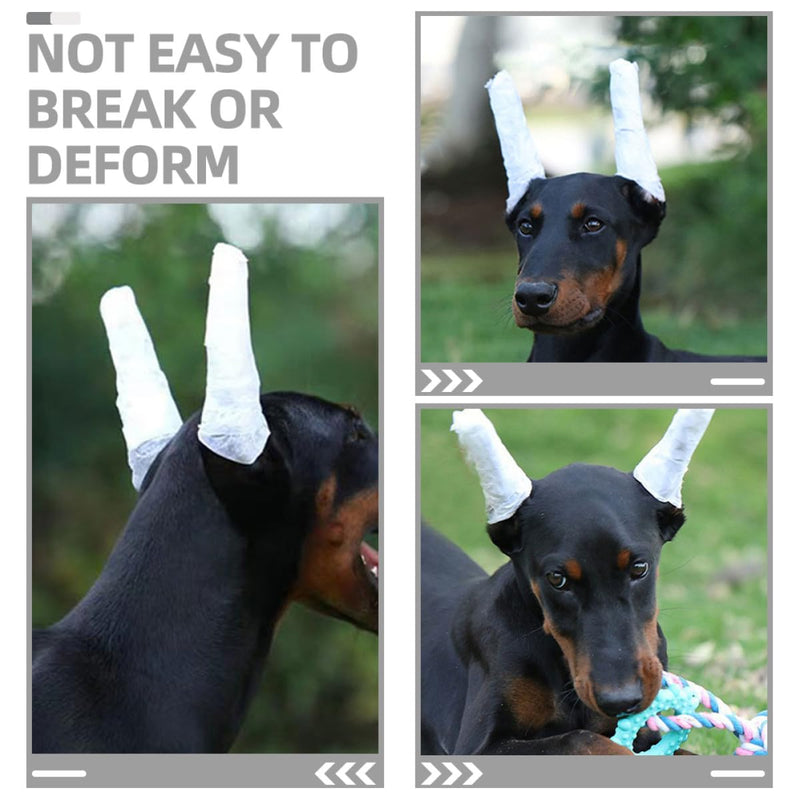 ERINGOGO 8-Piece Dog Ear Support Set with Soft Foam Sticks and Adhesive Tape. Flexible ear correction sticks for erect ears in small and medium-sized dogs. Easy to clean.