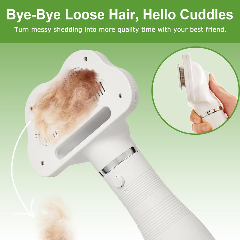 Professional Pet Grooming Dryer Brush – 3-in-1 Dog Blow Dryer with Slicker Brush, Adjustable Temp, Overheat Safe, Salon Quality - PawsPlanet Australia