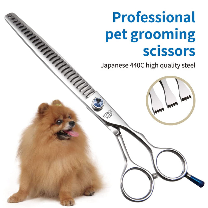 Fenice Professional 7/7.5/8 Pet Grooming Scissors Thinning Cutting Shears for Dog s/Cats Thinning Rate:70-80%(8.0 inch) 8.0'' - PawsPlanet Australia