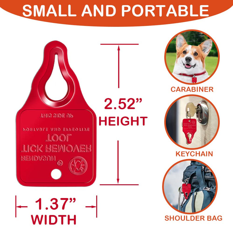 Remover Tool, Quick and Safe, and Reliable Suitable for Pets, Animals, and Humans, Essential Remover Tool for Portable Outdoor Living (5 Pack Orange Red Blue Green Silver) Red Blue Silver Orange Green - PawsPlanet Australia