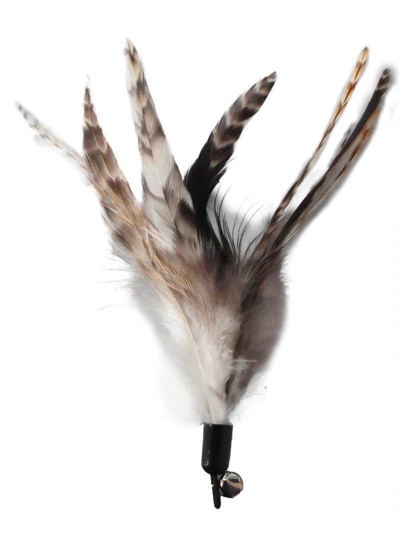 Cat Toys - No Chemical Dyeing Cat Feather Toys for Indoor Cats - Include Cat Wand and Natural Feather Refills