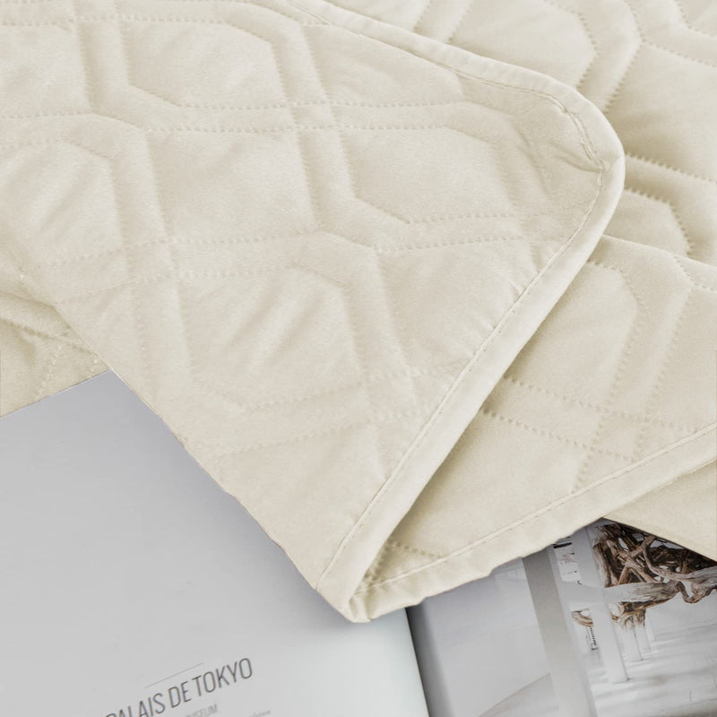 Ameritex Waterproof Blanket Reversible Dog Bed Cover Pet Blanket for Furniture Bed Couch Sofa 30x90 Inch (Pack of 1) Ivory - PawsPlanet Australia