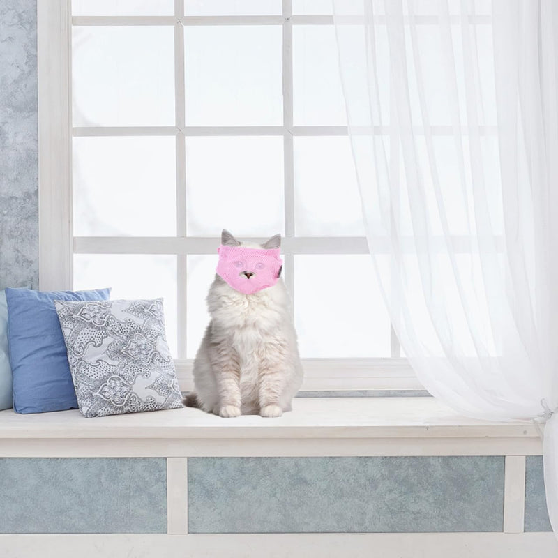 Gatuida cat muzzle made of polyester, breathable and practical, adjustable anti-bite muzzle for cats and kittens during grooming and bathing