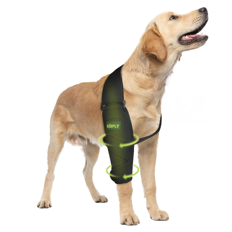 Dog Elbow Protector for Dogs, Anti Lick Elbow Pad for Calluses & Pressure Sores, Comfortable Support Sleeve for Everyday Use, Right Leg L