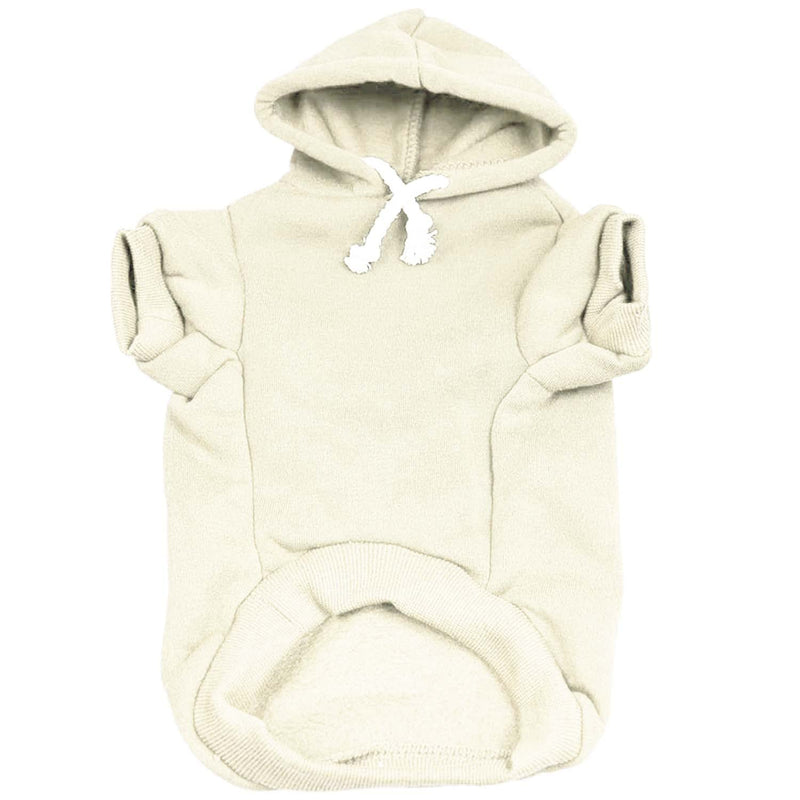 Big Sister Dog Hoodie Fleece Lined Pullover Sweatshirt with Leash Hole (Cream, Large 773) Cream Large (10-20 lbs) - PawsPlanet Australia