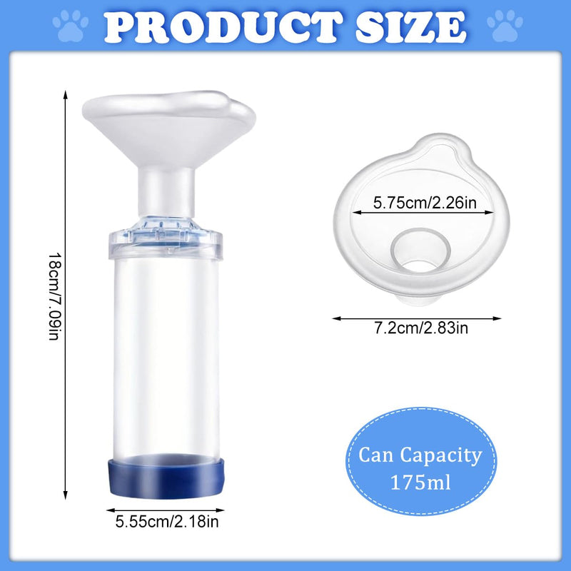 Aerosol Chamber Inhaler for Pets Inhaler Aerosol Chamber Medication Administrator Aerosol Inhaler with Masks Helps Pets Inhaler Spacer Cat Pet for Cats and Dogs