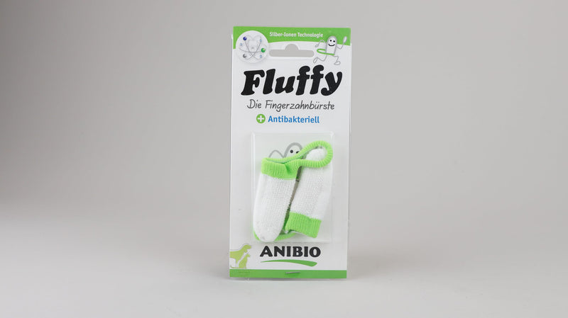 Anibio Fluffy (Pack of 2) Finger Toothbrush | Fingerling | Gently and Thoroughly Removes Plaque | Silver Ion Technology | Teeth Cleaning | Dog Teeth |