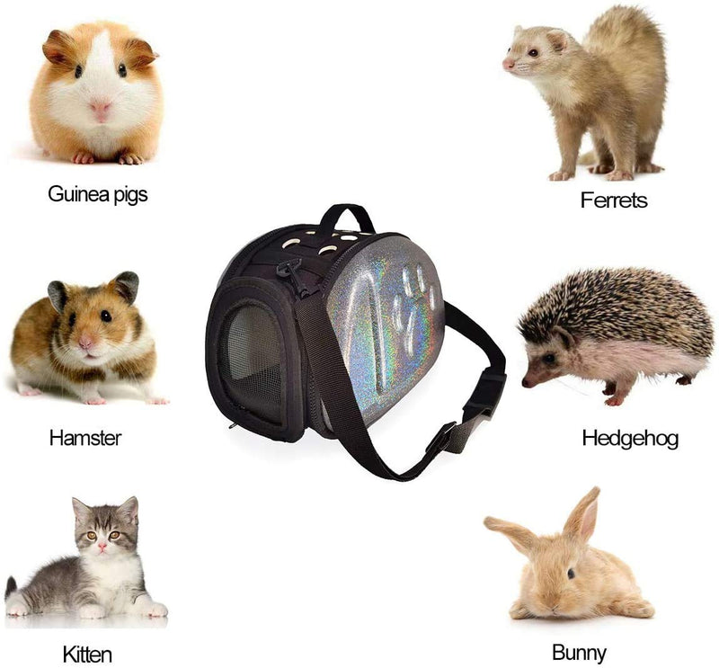 Portable Small Animal Hedgehog Guinea Pig Carrier Cage Bag Critter with Shoulder Strap Mat Side Open Breathable Small Pet Guinea Pig Carriers Cages for Guinea Pig Bunny Kitten Ferret Hedgehog Carrier Laser - PawsPlanet Australia