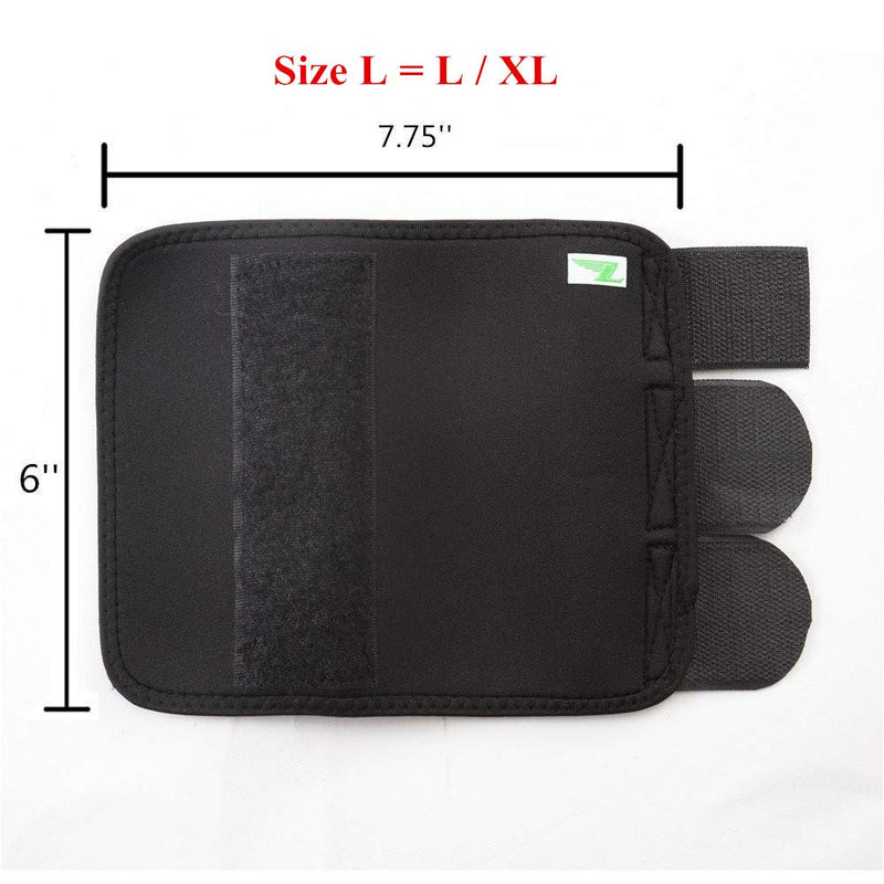 Dog Leg Brace One Pair Heals Hock Joint Wrap Sleeve for Front Legs(L/Front) L Black
