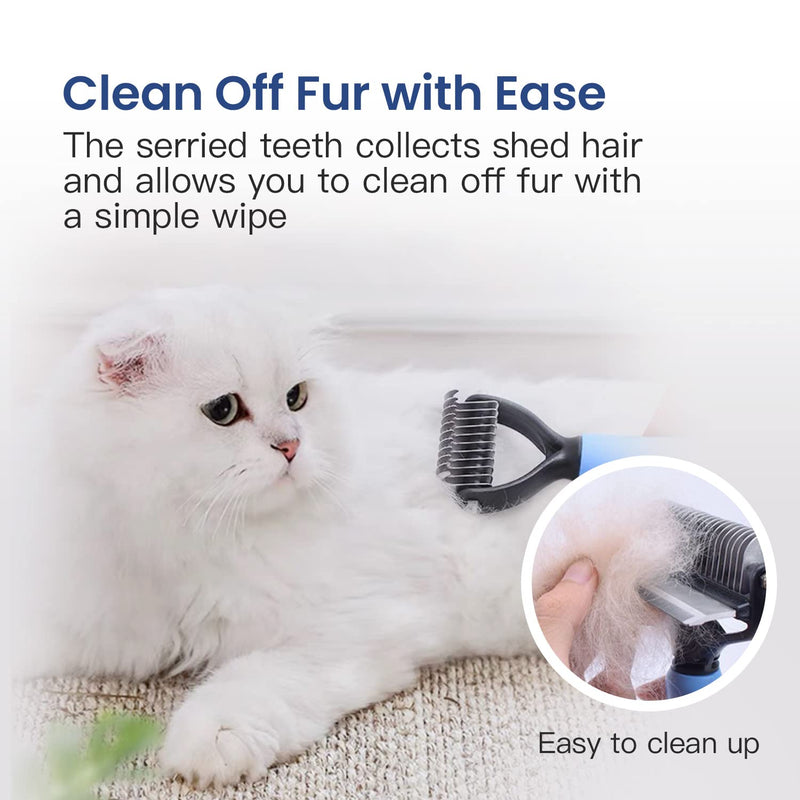 Potaroma Versatile Pet Grooming Brush, Double Sided Shedding and Dematting Undercoat Rake, Reduces Shedding by up to 95% Professional Deshedding Comb Tool for Dogs and Cats (Medium) Medium - PawsPlanet Australia