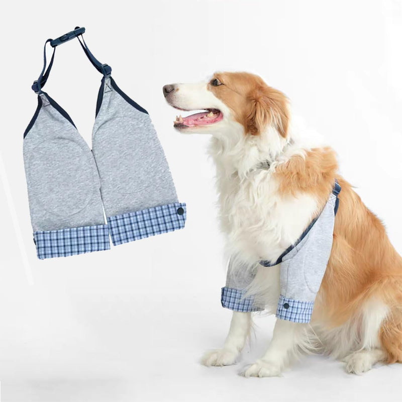 Formal Style Dog Elbow Pads – Knee Wrap Front Leg Sleeves for Large Dogs, Wound Protection & Anti-Licking Brace for Injured Legs or Joints (Grey, Size XL-Sleeve Length 11.0 inch) Grey
