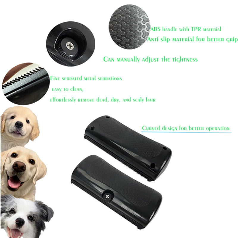 Metal Comb - Short Hair Dog Grooming Tool for Cats， Dogs & Horses, Stainless Steel Hair Removal Brush for Shedding Control & Skin Massage - PawsPlanet Australia