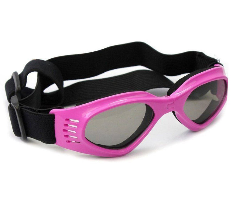 GabeFish Fashion Cool Aviator Polarized Dog Sunglasses Pets Stylish Motorcycle Swimming Goggle Small/Medium Pink