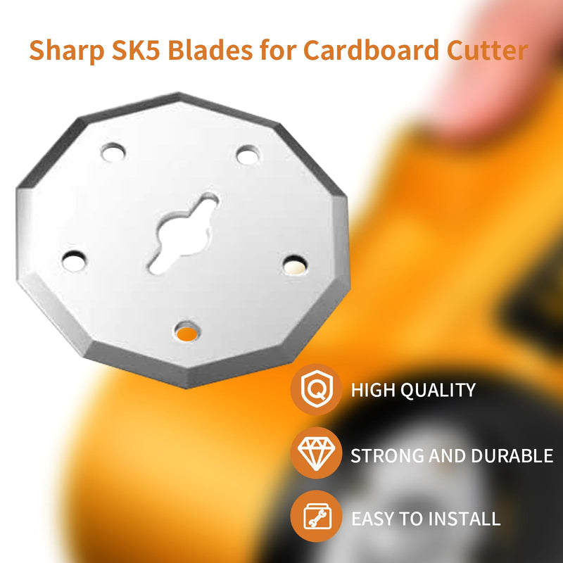 5 PCS Replacement Rotary Blades SK5 for Cardboard Box Cutter Electric Scissors Compatible for WorxZipsnip Expedman, Snapfresh LKCTB NoHitu and More (Silver) Silver - PawsPlanet Australia