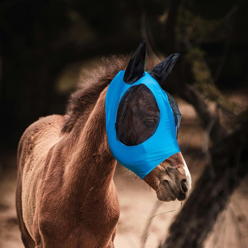 Horse Mask Fly Masks for Horses with Ears Breathable Elastic Fabric for Medium/Large Size Adult Horses - PawsPlanet Australia