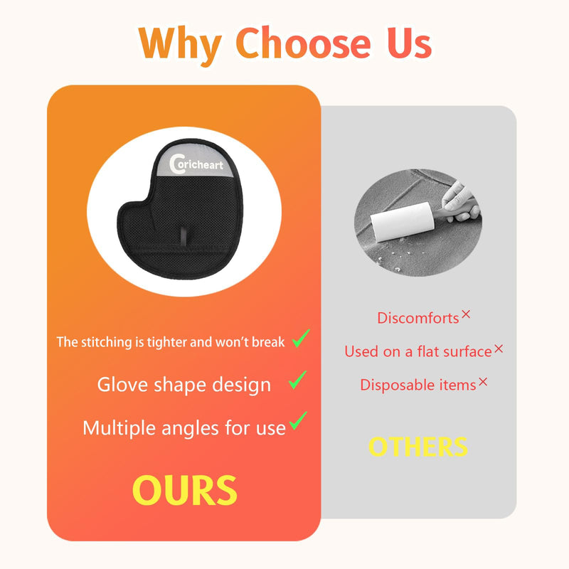 2 Pcs Pet Hair Removal Gloves Brush, Reusable Dog Cat Electrostatic Hair Remover Grooming Glove Tool - PawsPlanet Australia