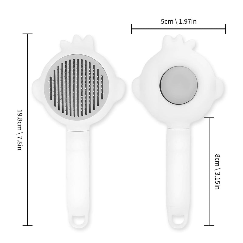 Zoocozy Cat Brush for Shedding, Dog Deshedding Brush, Pet Hair Removal Tool for Puppy Pitten(White) white - PawsPlanet Australia