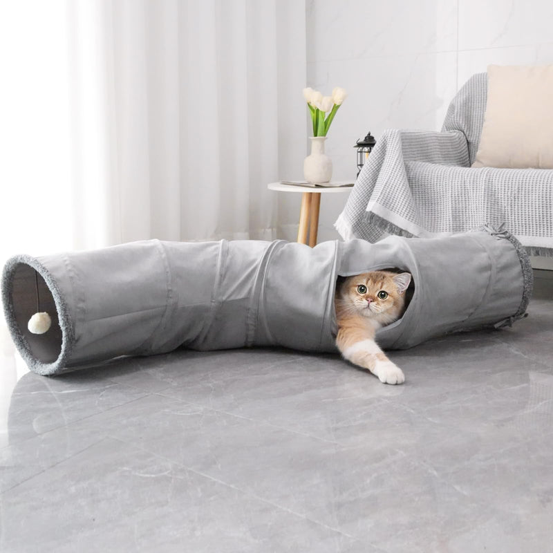 Cat Tunnel, Indoor Cat Toy, Roller Track Cat Toy, Collapsible S-Shaped Play Tube, 10.5 Inch Diameter Maze Cat House for Cats, Puppies, Rabbits, Ferrets, Cat Toy Gift Set - PawsPlanet Australia