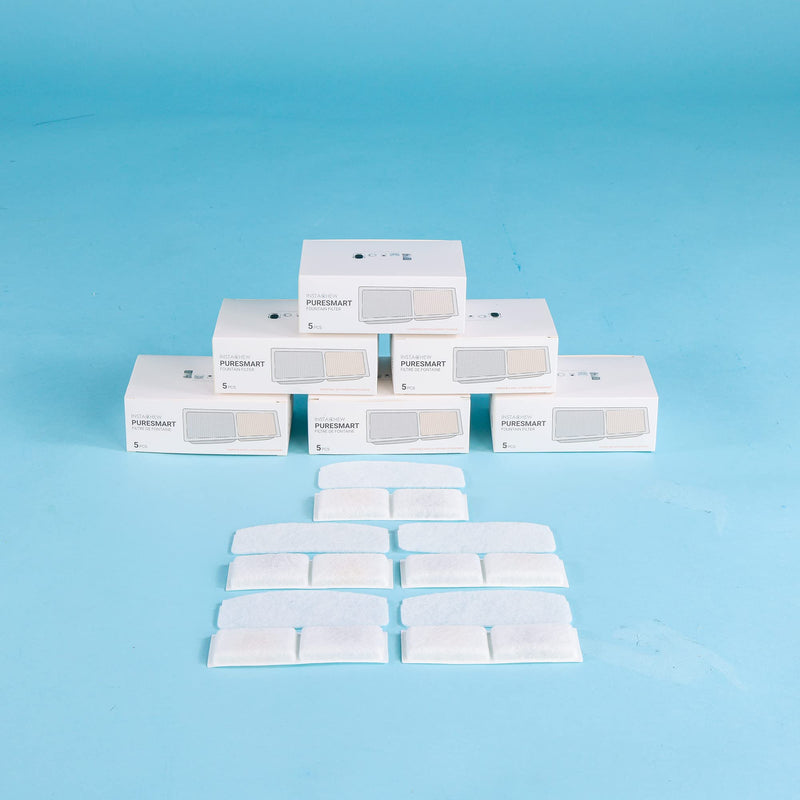 INSTACHEW Replacement filter Pack of 5 for Cats and Dogs, Compatible with Purrflow Pet Water Fountain and Puresmart Cat Fountain - PawsPlanet Australia
