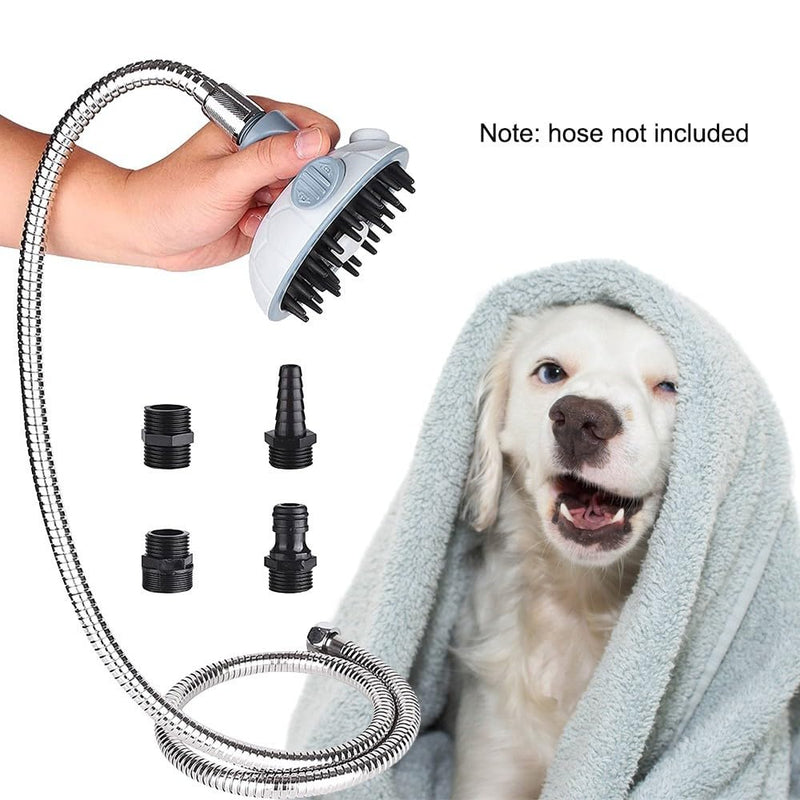 Dog Bath Brush Spray, Dog Shower Head w/4 Sprinkler Adapter for Bathtub Faucet Pet Bathing Massaging & Grooming,Washing - PawsPlanet Australia