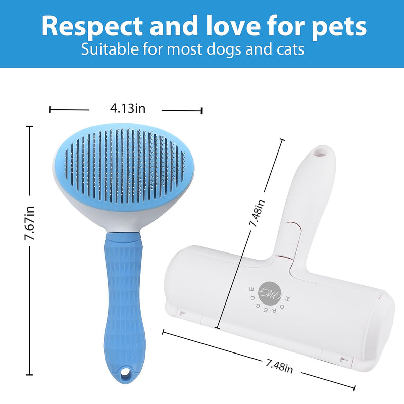 Roller Pet Hair Remover-2Pack Brush and Remover Reusable Lint Roller-Cat and Dog Hair Remover-Pet Hair Remover for Furniture/Bed,Reusable Dog Hair Remover Roller for Dog & Cat Cleaning (Grey) Gray - PawsPlanet Australia