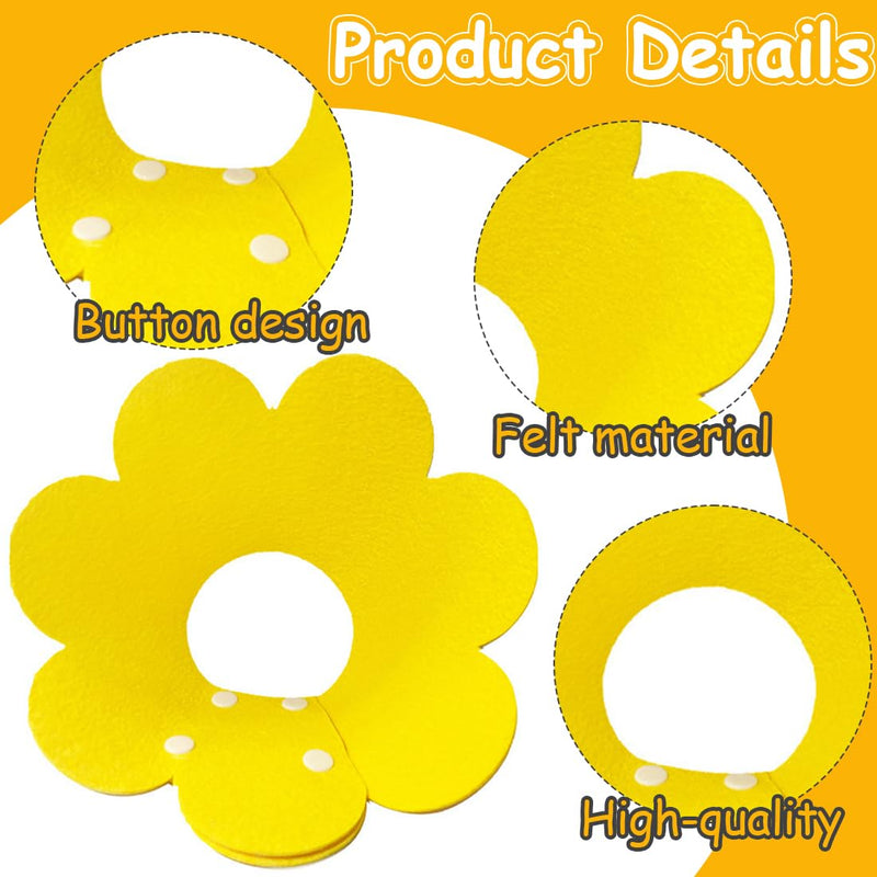 Soft Felt Protective Collar for Cats and Small Dogs, Adjustable Collar for Dogs and Cats After Surgery for Wound Healing and Leak Protection (M)