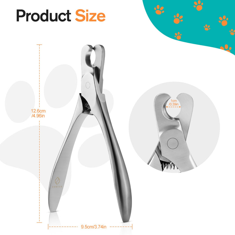 FERYES Heavy Duty Stainless Steel Pet Nail Clippers - Precision and Comfort for Dogs and Cats - PawsPlanet Australia