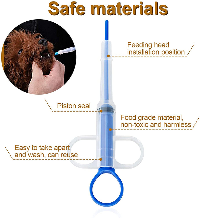 Petsmart Petzstop Pet Syringe Pet Pill Syringe Pet Feeding Syringe Cat Pill Shooter Small Pills Pet Pill Dispenser Syringe Feeders for Feeding Cats Dogs and Small Animals, Blue - PawsPlanet Australia