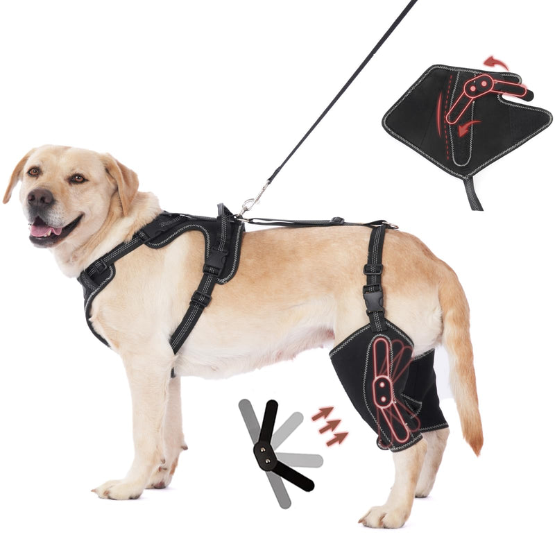 Dog Joint Knee Metal Hip Brace Support Full Body Stabilize Joints Suitable for 4 Limbs with Puppy Hip Traction Rope Extra Large Sizes XL