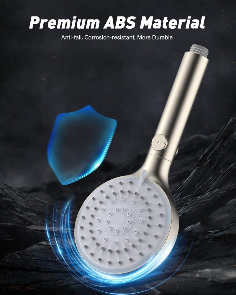 FASDUNT Shower Head with Handheld, High Pressure Handheld Shower Head with 80" Extra Long Stainless Steel Hose & Adjustable Bracket, Showerhead with ON/OFF Switch for Pets Bath, Brushed Nickel 6 Spray-Settings - PawsPlanet Australia