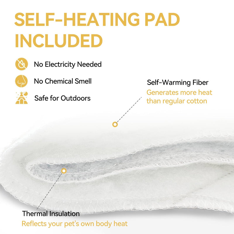 Self Heating Cat Bed Mat 24x20 inch, Thermal Self-Warming Pet Pad for Indoor Cats & Small Dogs, Reversible Washable Fleece with Silent Mylar Layer, Non-Slip Crate Pad Grey Medium - PawsPlanet Australia