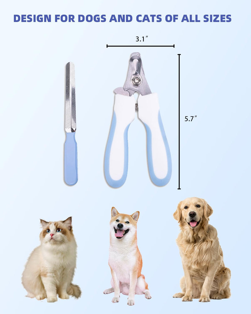 Dog&Cat Nail Clipper with Safety Guard and Nail File- Pet Grooming Tools for Small/Medium/Large Dogs&Cats - PawsPlanet Australia