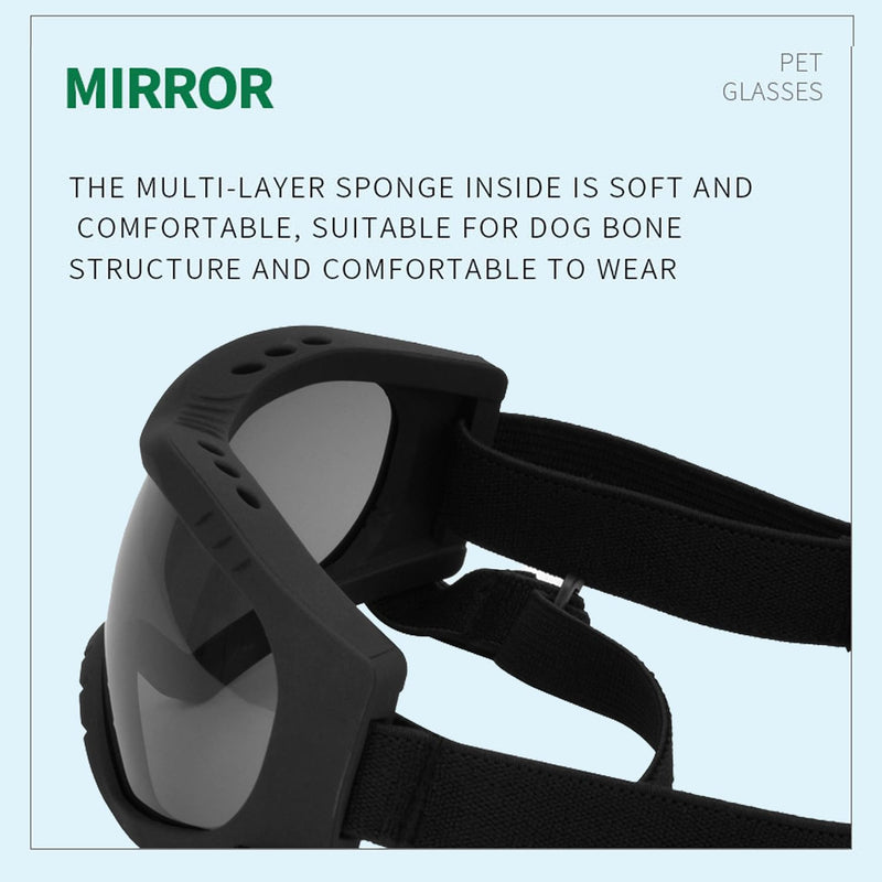 Dog Sunglasses,Doggles Anti-UV Protection,Pet Sunglasses with Adjustable Strap,Suitable for Motorcycle Car Driving Bike Riding Hiking Swimming Wind Dust Fog Dog Eye Protection Medium PinkGrey-M - PawsPlanet Australia