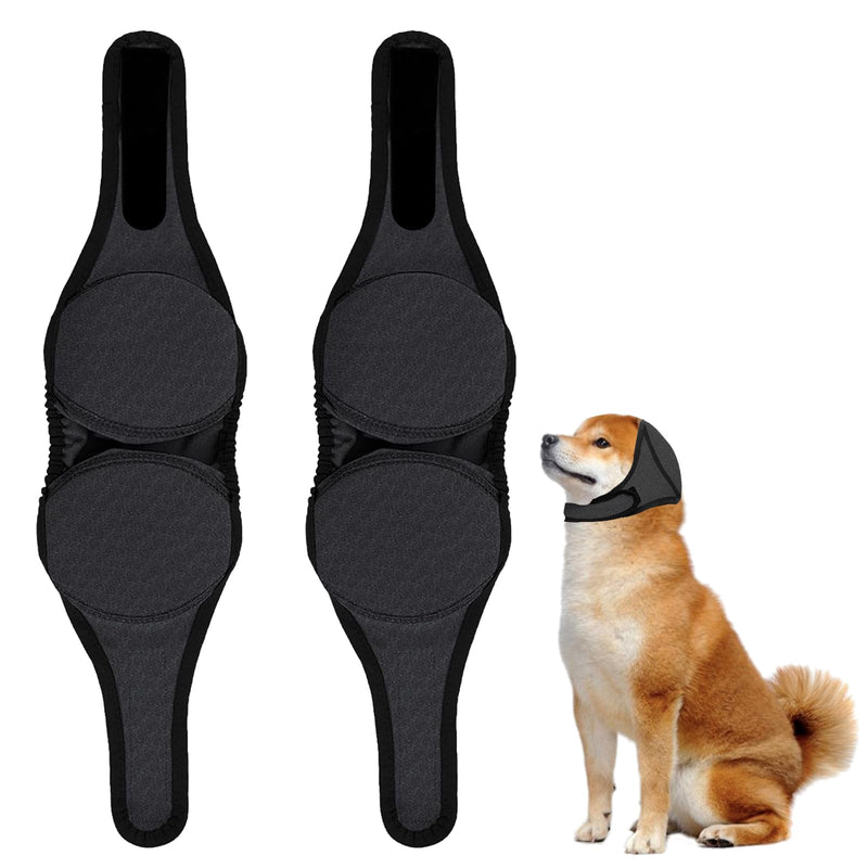 2Pcs Dog Ear Defenders,Adjustable Dogs Noise Cancelling Ears Muffs, Comfort Dog Ear Protectors, Dogs Ears Noise Protection,for Grooming, Bathing, Swimming (M, Gray)