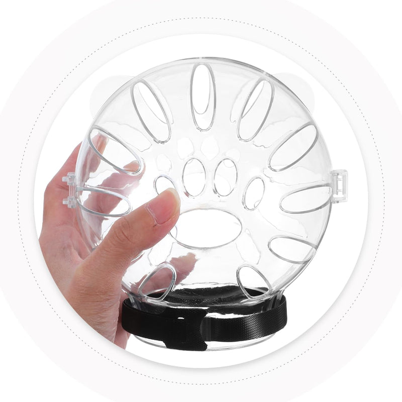 POPETPOP Cat Muzzle for Grooming: Cats Grooming Helmet - Kitten Transparent Muzzle with Breathable Hood for Kitten Dog Pet Bathing Shaving, Trimming Nails 13.5x11cm - PawsPlanet Australia