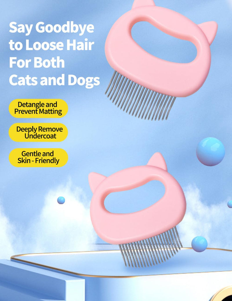 luvilly1 Pack Pink Cat Comb,Dematting Tool for Cat Dog Puppy Rabbit/Animal Lovers