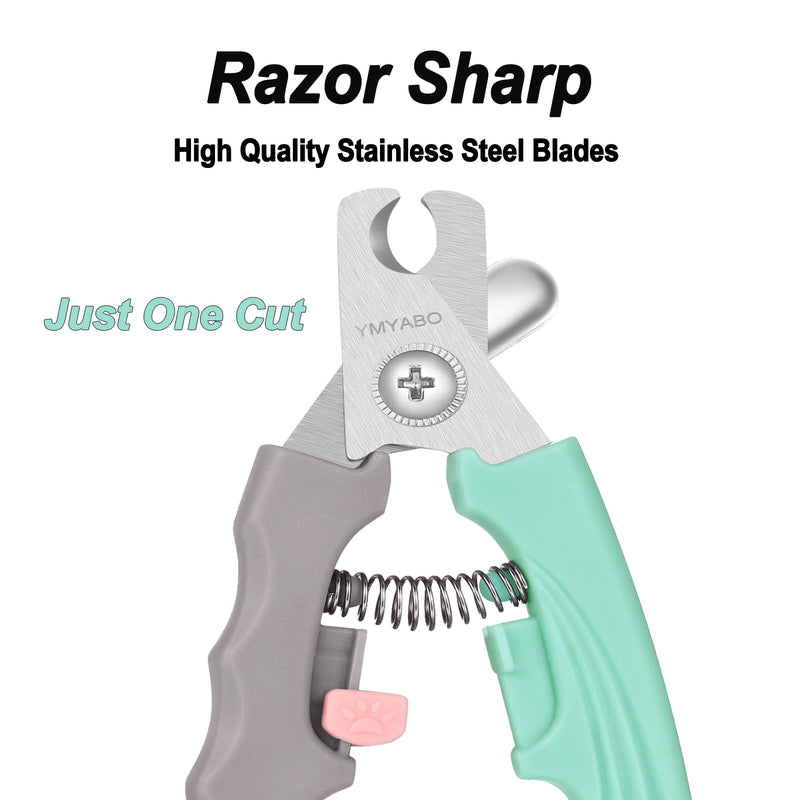 Dog Nail Clipper,Pet Nail Trimmers Safety Guard to Aviod Over Cutting,Puppy Cat Claw Trimmer,with Free Dog Comb & Nail File, Sharp Grooming Clipper, Great for Thick Toenail, Green - PawsPlanet Australia