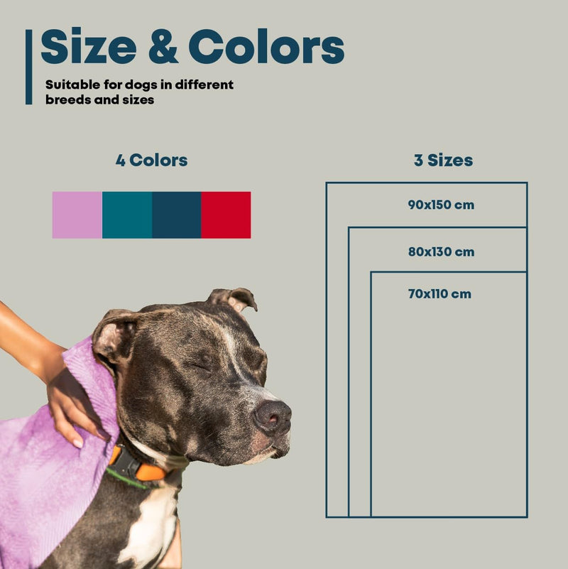 Extra Large Dog Towel Soft Absorbent Bath Pet Towels for Drying Dogs, Elastic Terry Microfiber Soft Towel, Machine Washable, Quick Dry, Multipurpose (L, XL, 2XL) (Red, 2XL) Red - PawsPlanet Australia