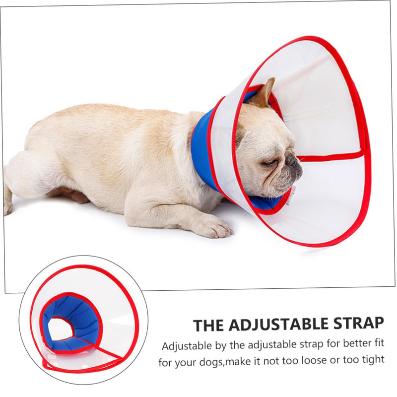 PartyKindom Scratch Protection Collar for Dogs Transparent Collar Adjustable Recovery Collar for Pets Lightweight and Comfortable Suitable for Puppies and Adults for Medical Treatments
