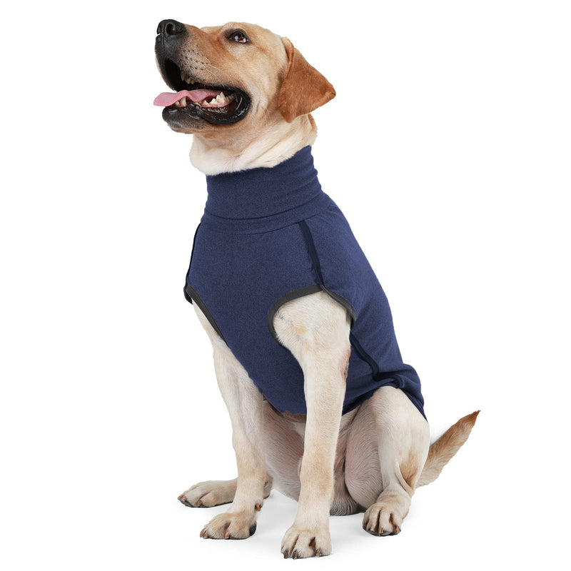Dog Sweater Pullover Cold Weather Vest for Dogs Dog Sweatshirt & Jacket for Indoor and Outdoor Use (Large, Navy Blue) Large - PawsPlanet Australia