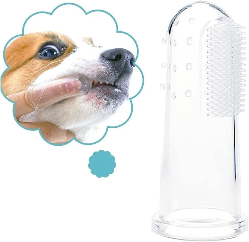 10Pcs White Dog Finger Toothbrush Food Grade Soft Bristles Pet Toothbrush, Soft Silicone Cat Toothbrush Washable and Comfortable Dog Toothbrushes - PawsPlanet Australia
