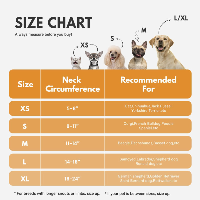 Dog Cones for Small Medium Large Dogs, Soft Cone for Dogs After Surgery Inflatable Dog Cone Alternative Recovery Donut Collar (Grey, XL-Neck:18"-24") XL-Neck:18"-24" Grey