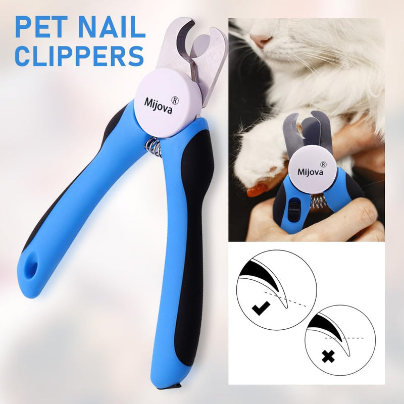 Pet Nail Clippers, Heavy Duty Nail Clipper for Large Dogs, Professional Nail Trimmer for Dogs/Cats, Pet-Nail Trimmer with Safety Guard to Avoid Over-Cutting Nails Free Nail File