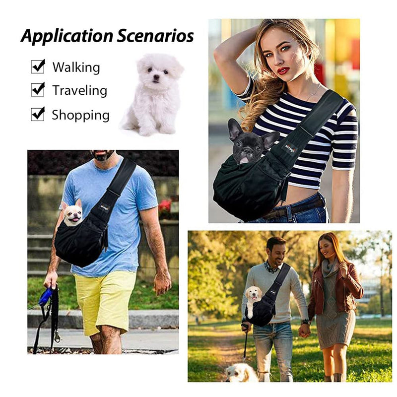 NATUYA Pet Dog Sling Carrier - Waterproof and Windproof Puppy Carrier Bag, Adjustable Strap Hand-Free Dog Sling for Outdoor Activity or Subway - PawsPlanet Australia