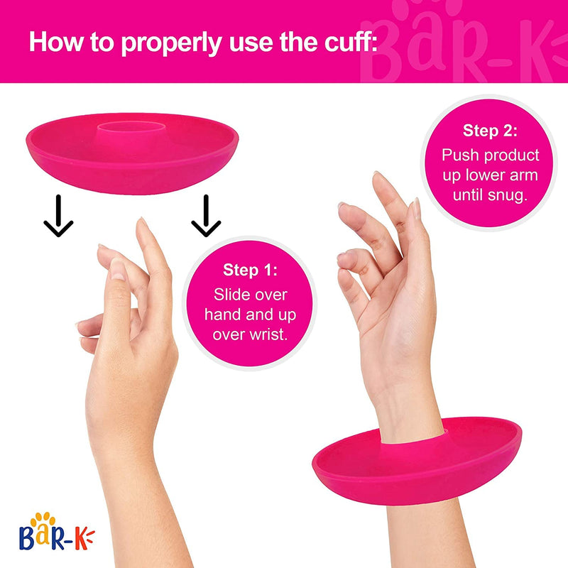 BaR-K Patented Drip Catcher Cuffs - Stops Soap & Water from Running Down Arms While Washing Face, Stay Dry and Clean - Face Wash Wristbands for Spa, Pink Set of 2 2 Cuffs - PawsPlanet Australia